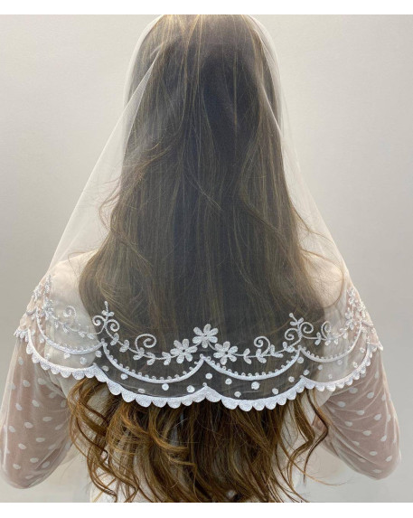 VÉU LARY TULE FRANCES POÁ cód 681 VÉU LARY TULE FRANCES POÁ cód 681