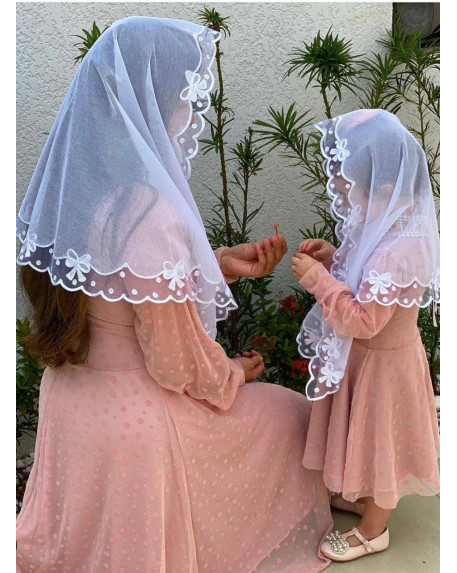 véu mãe e filha lacinho cód 724