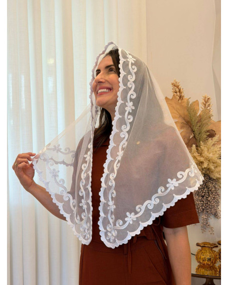 VÉU GRATIDÃO TULE ESPECIAL CÓD 987