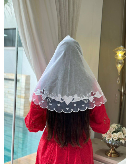 VÉU CORAÇÃO - cód 771