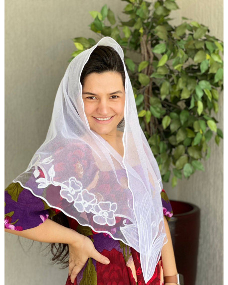 véu orquídeas by pam cód 744 véu orquídeas by pam cód 744