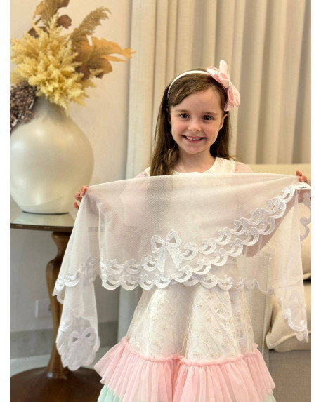 véu laço infantil cód 889 véu laço infantil cód 889